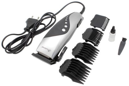 Машинка для стрижки ProGemei GM-1015, 4 насадки для стрижки и ножницы.
