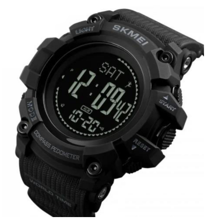Часы наручные SKMEI 1356BK, BLACK, Compass, 9749