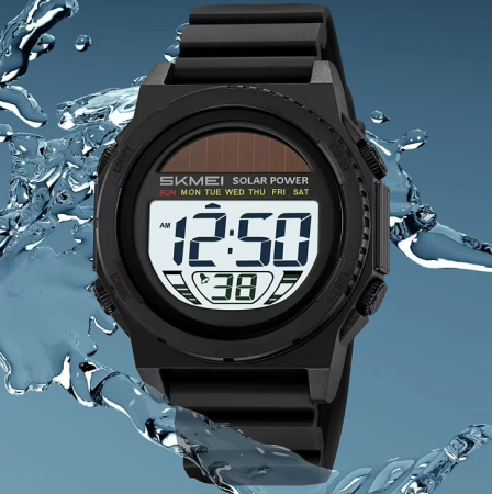 Часы наручные SKMEI 2358BKWT, BLACK-WHITE, Solar Power, 11465