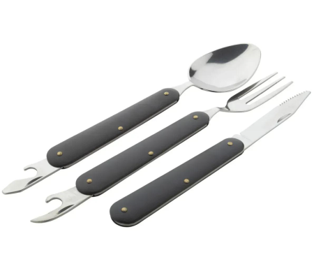 Туристический столовый прибор F48 чёрный