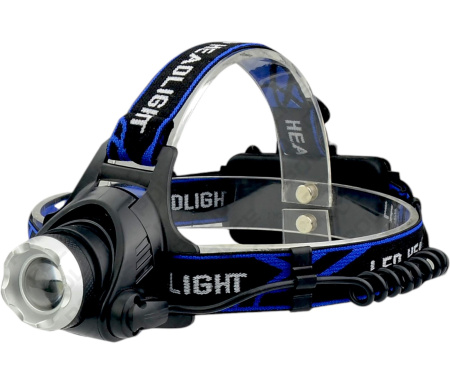 Налобный фонарь Bailong BL-6699, PL122, Аккумулятор, T6 LED, Zoom, MicroUSB