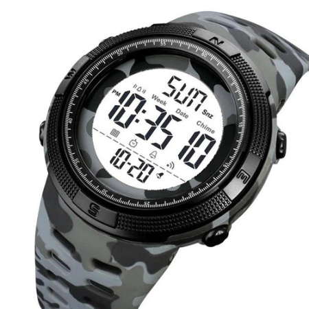 Часы наручные SKMEI 2070CMGYWT, GRAY CAMO-WHITE, 10409