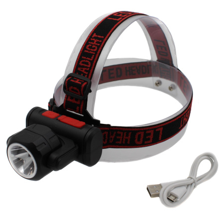 Налобный фонарь Bailong BL-2001, 4SMD+XPE, аккумулятор, micro USB, 7469