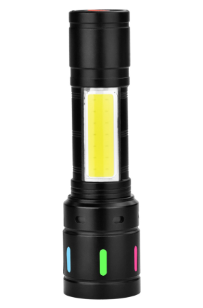 Ручной фонарь BL-627-TG+COB, Li-Ion аккумулятор, индикация заряда, ЗУ Type-C, zoom