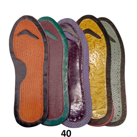 Стельки кожанные РАСПРОДАЖА !!  размер 40 (разные цвета)