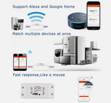 Умное Wi-Fi реле Smart Home 10A, 4982 Умное Wi-Fi реле Smart Home 10A, 4982