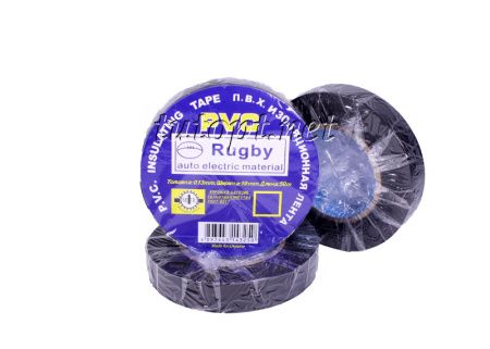 Изолента  Rugby / PVC / 50м черная (реальный метраж меньше)