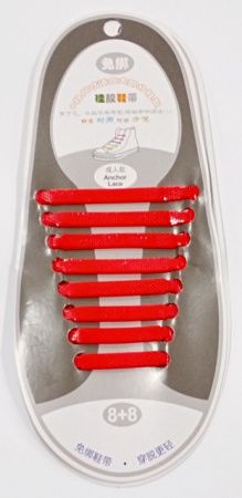 #20 Силиконовые шнурки набор 8+8шт №20 КРАСНЫЕ #20 Силиконовые шнурки набор 8+8шт №20 КРАСНЫЕ