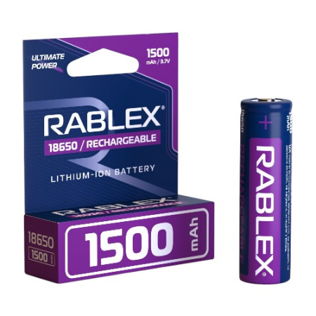 Аккумулятор Rablex 18650, 1500mAh Li-ION 3.7v