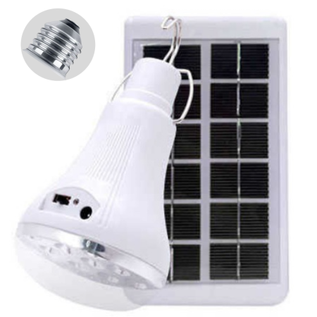 Фонарь для кемпинга Cclamp CL-509, 30W, E27, аккумулятор, солнечная панель