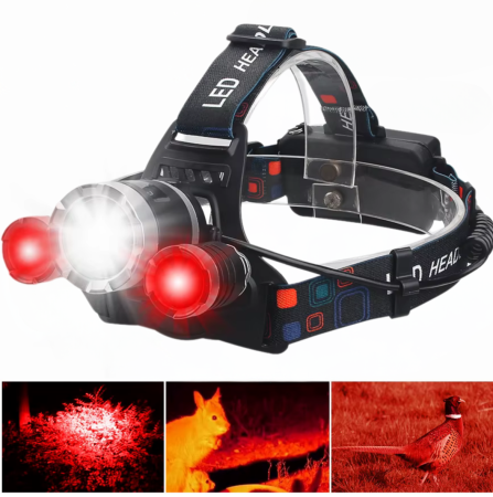 Фонарь налобный Police 3000-T6+2XPE(Red), 2x18650, signal light, ЗУ Type-C, Фонарь налобный Police 3000-T6+2XPE(Red), 2x18650, signal light, ЗУ Type-C,