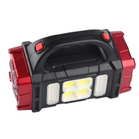 Ручной фонарь HB-1678-2х8LED+6COB, power bank, Li-Ion аккум., солнечная батарея, ЗУ microUSB,