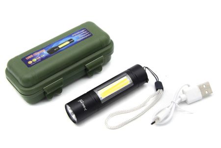 Ручной фонарь Police BL-510, ЗУ microUSB, XPE+COB