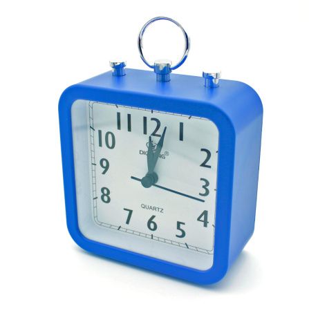 Часы Будильник OS-002 10*13.5*4.5 Синие