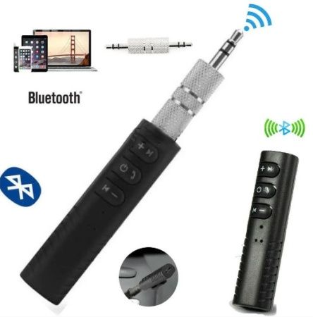 Беспроводной адаптер AUX Bluetooth-приемник BT-450/  3,5ММ JACK, HANDSFREE В АВТО/ 4690 