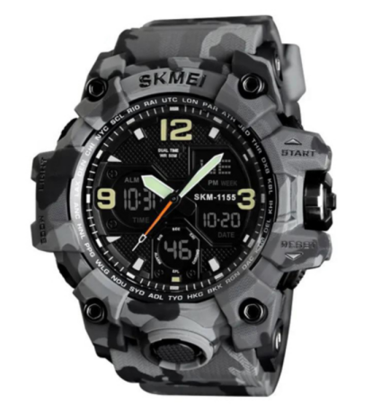 Часы наручные SKMEI 1155BCMGY, GRAY CAMO, 9789