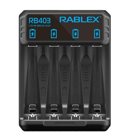 Зарядное устройство Rablex RB403 на 4 AA/AAA R3/R6 1.2V Зарядное устройство Rablex RB403 на 4 AA/AAA R3/R6 1.2V