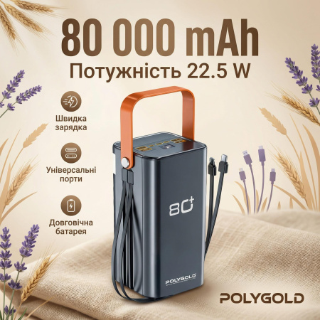 Повербанк Polygold PG-PW680 80000 mAh 22.5W