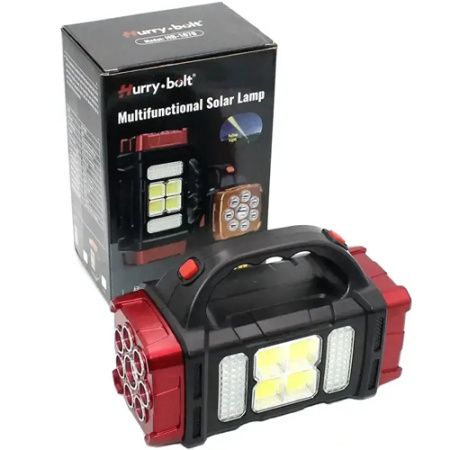 Ручной фонарь HB-1678-2х8LED+6COB, power bank, Li-Ion аккум., солнечная батарея, ЗУ microUSB,