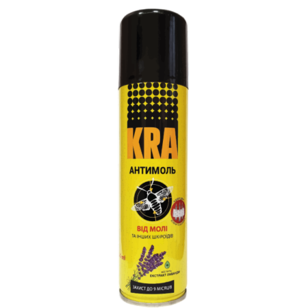 KRA KILLER Антимоль аэрозоль от моли и 150 мл. (100% этилен, д.в.0,4%)