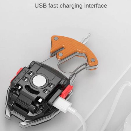 Фонарь для кемпинга W5147, PL409-COB, Белый, Жёлтый, Красный, multitool, Li-Ion, магнит, карабин