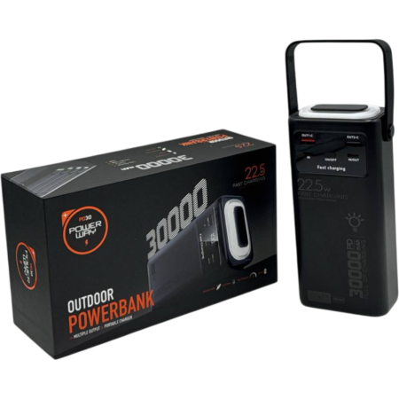 Повербанк Power Way PD-30 30 000 mAh PD 20W + QC 22.5W Чёрный