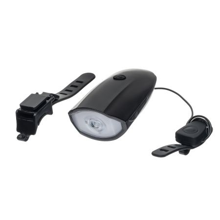 Велосипедная фара велофонарь с велозвоноком (сиганл) / microUSB / 7588-B