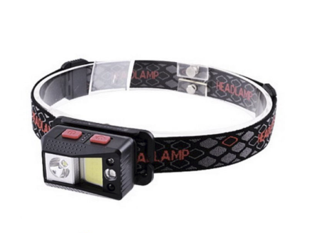 Налобный фонарь SL09-1L2+COB, Зеленый, Красный, Синий, сенсор,аккум., магнит, ЗУ