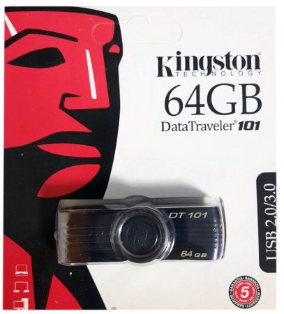 USB флеш накопитель Kingston DT101 64Gb Black (DT101 G2) (Гарантия 3года) USB флеш накопитель Kingston DT101 64Gb Black (DT101 G2) (Гарантия 3года)