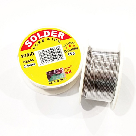 Припой Олово для пайки SOLDER 2мм, 60г.