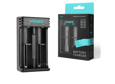 Зарядное устройство 2x18650 и др./ от USB / Videx L201 Зарядное устройство 2x18650 и др./ от USB / Videx L201