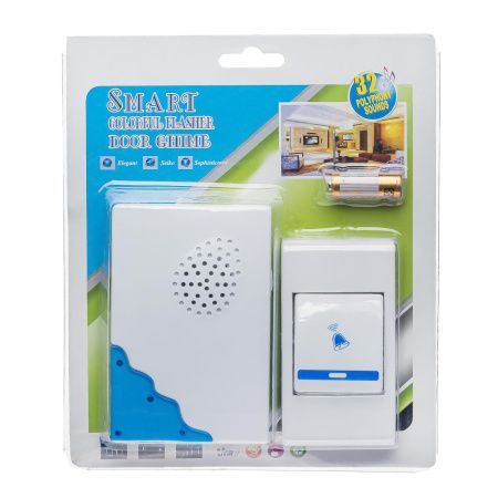 Беспроводной звонок BASS (38 мелодий гром. звука) от розетки