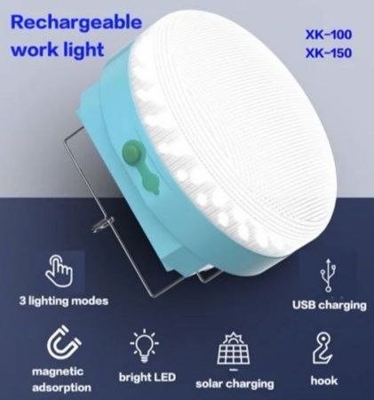 Фонарь для кемпинга Cclamp CL-023A, 30W, аккумулятор, солнечная панель