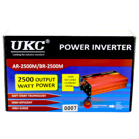 Инвертор преобразователь UKC AC/DC AR 2500W 24V, 4820