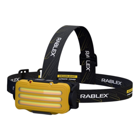 Налобный фонарь Rablex RB978, жёлтый+белый+красный, 3хT6+4хCOB, Sensor, аккум, Type-C