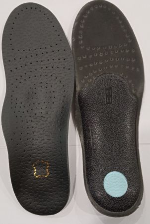 #16 Стельки кожаные ортопедические супинаторы в туфли №16 чёрные / разм.44