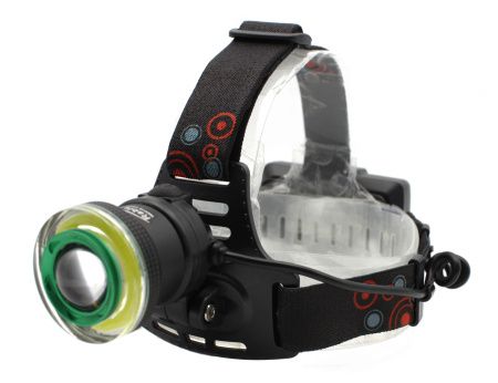 Налобный фонарь PL106, 2х18650, T6+Cob, Zoom