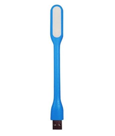 USB LED подсветка-лампа для ноутбука, повербанка гибкая СИНЯЯ