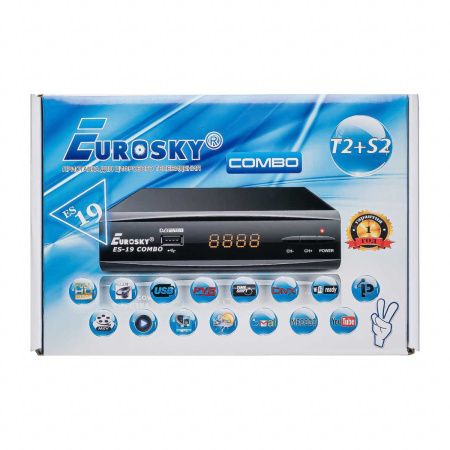 Ресивер Eurosky ES-19 HD Combo DVB-S2/T2/С Спутниковый и Т2 тюнер Комбинированный.Гарантия