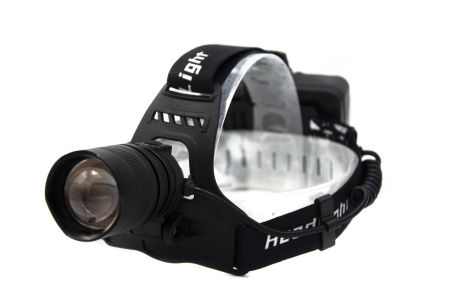 Налобный фонарь P53, 3х18650, ЗУ MicroUSB, P50 LED, Zoom