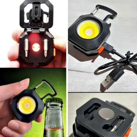 Фонарь для кемпинга LL-201, RB438, белый,желтый,красный,type-c,индикатор,магнит, карабин,зажигалка