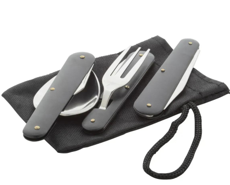 Туристический столовый прибор F48 чёрный