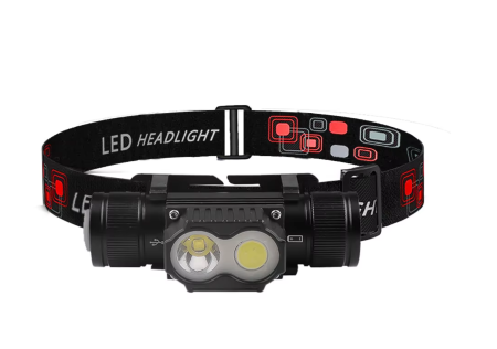 Налобный фонарь PL-101L, 1х18650, ЗУ Type-C