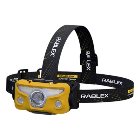 Налобный фонарь Rablex RB967, жёлтый+белый+красный, 3хT6+4хCOB, Sensor, аккум, Type-C