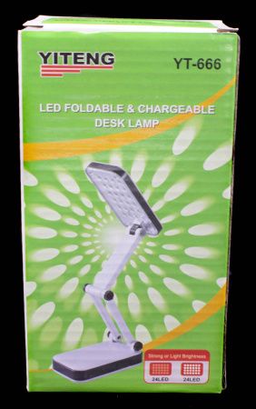 Настольная LED лампа аккумуляторная Yiteng YT-666 \ Акк. \ 24 Led\
