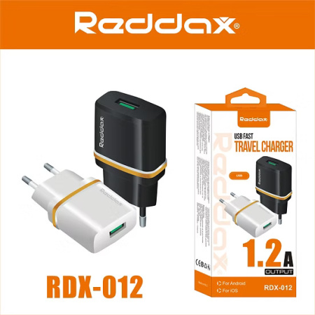 Сетевое зарядное устройство REDDAX RDX-012 6W (USB), Black