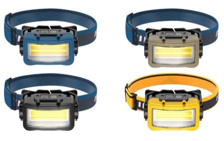 Налобный фонарь Rablex RB956, жёлтый+белый+красный, 4хCOB, Sensor, аккум, Type-C