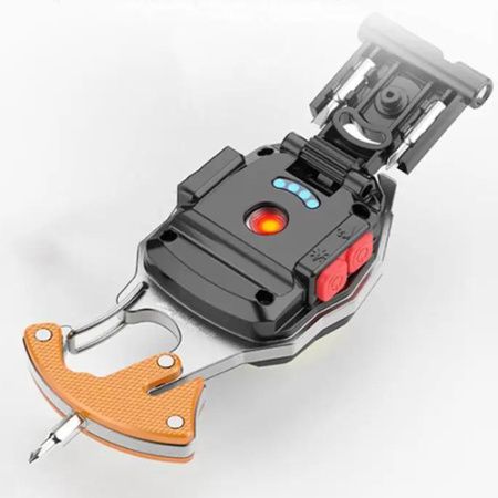 Фонарь для кемпинга W5147, PL409-COB, Белый, Жёлтый, Красный, multitool, Li-Ion, магнит, карабин