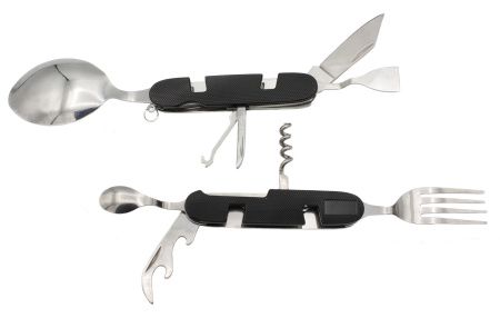 Туристический столовый прибор Чёрный A294 большой