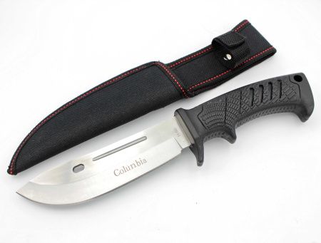 Нож охотничий "Черный пластиковая ручка" 1586 / 27,5см / 13см охотничий нож